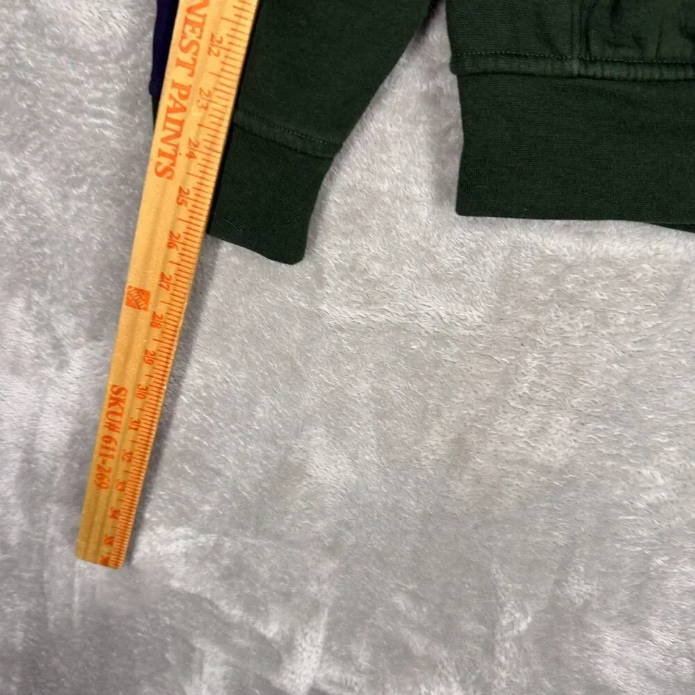 Polo Ralph Lauren Track Jacket Mens Medium Green Blue Stripe Full Zip Mock Neck